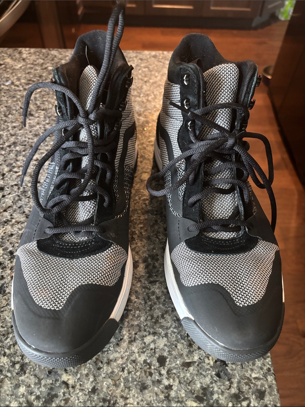 Vans Black and Gray High-Top Sneakers - Picture 6 of 7